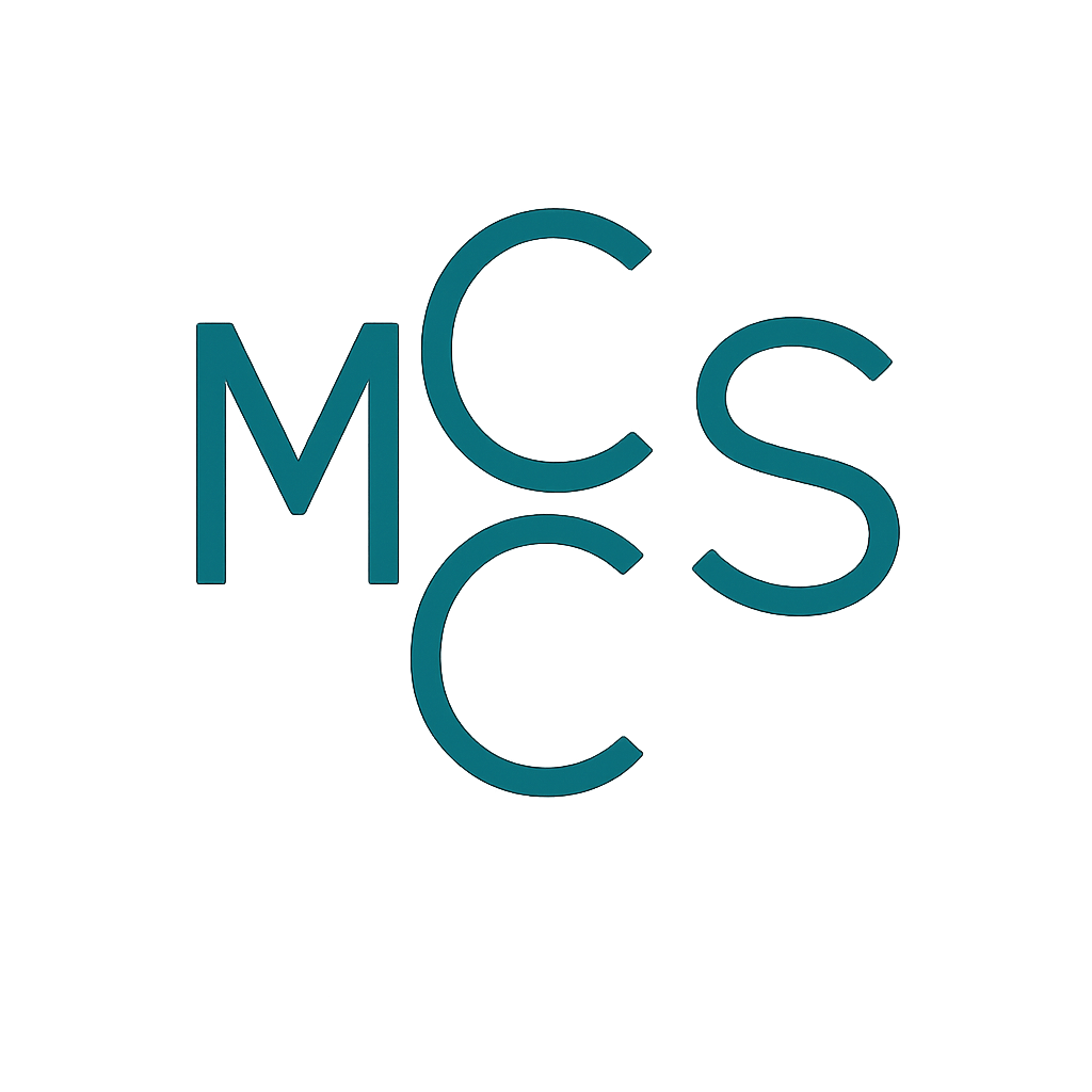 Pictogramă MCCS – Medical Cannabis Clinicians Society, simbol grafic minimalist în verde pentru secțiunea cursului de canabis medicinal